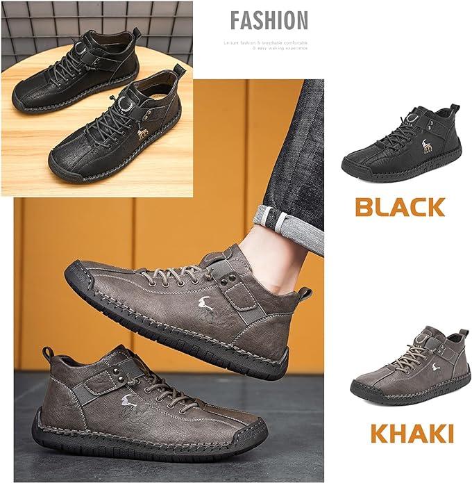 Handmade Expedition Grade Men's Hiking Shoes - Rugged High Tops