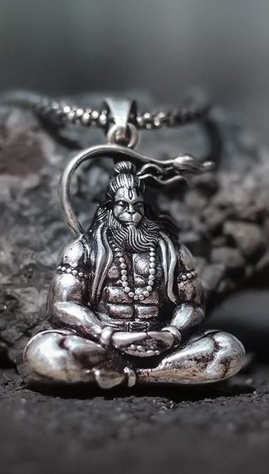 Hanuman's Grace: Sacred Silver Pendants