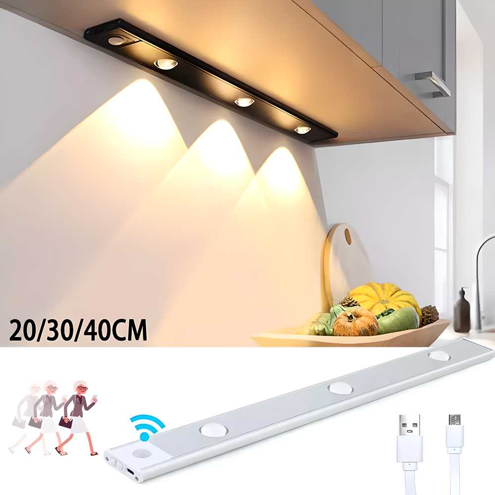 Slim Product-LED PIR Motion Sensor Cabinet Light (USB Rechargeable)