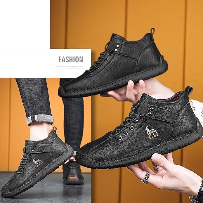 Handmade Expedition Grade Men's Hiking Shoes - Rugged High Tops