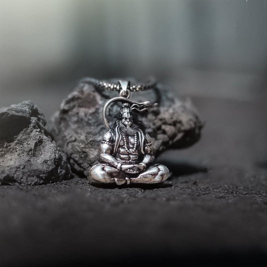 Hanuman's Grace: Sacred Silver Pendants